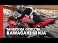 Biker Babe Tanechka Ozolina + Kawasaki Ninja ZX-6R Motorcycle