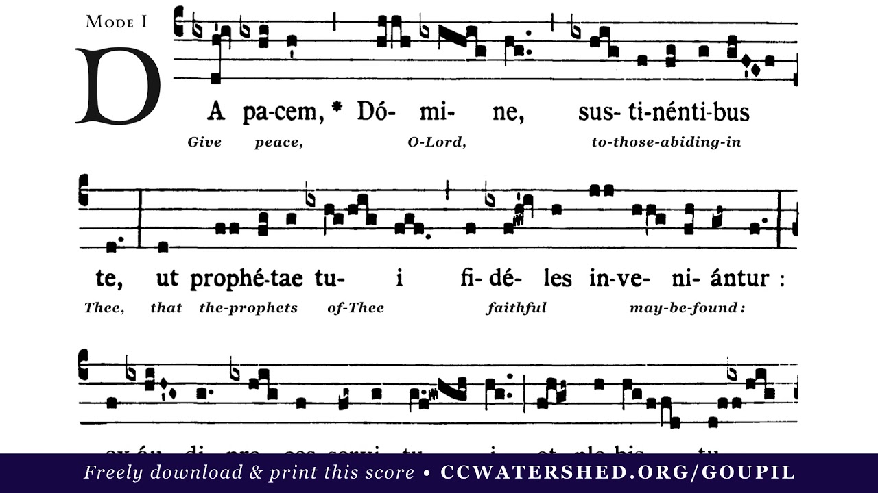 INTROIT • “Da Pacem” (18th Sunday after Pentecost) - YouTube