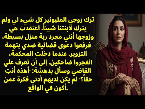 عندما دخلت قاعة المحكمة ضحكت ابنتي في سرها وهز زوجها رأسه 