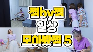 쩜by쩜 일상 편 모아봤쩜5 [민쩌미] 공부하려고만 하면 공부하라는 엄마 | 형제 부려먹는 방법 | 사춘기가 온 쩌미