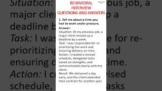 10 Behavioral Interview Questions & Best Sample Answers | STAR Method Examples