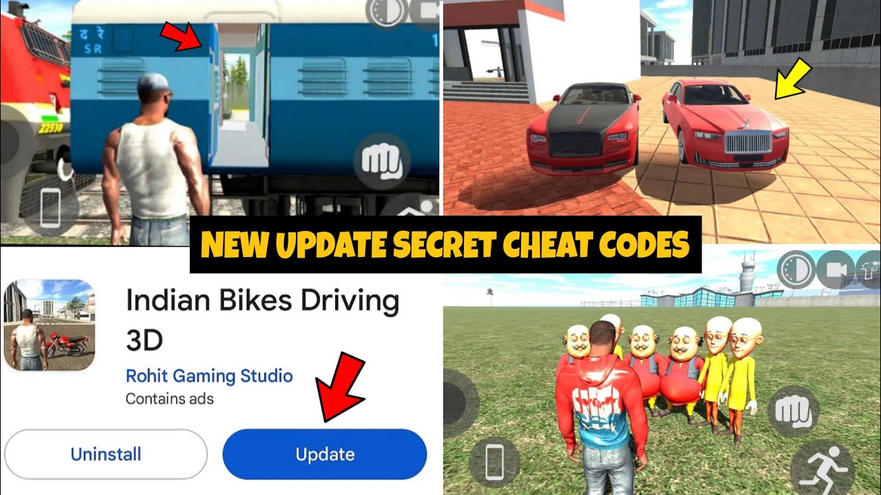 FINALLY NEW UPDAT SECRET CHEAT CODE? INDIAN BIKE DRIVING 3D NEW UPDATE ...