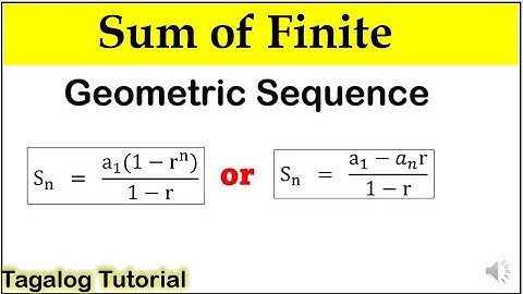 [Tagalog] Sum of finite Geometric Sequence #geometricseries #math10