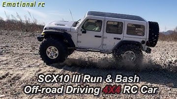 Axial SCX10 III JEEP Wrangler Rubicon JLU Run & Bash Off Road Driving 4X4 RC Car