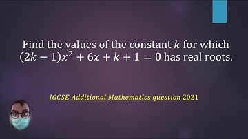 How to use the discriminant to solve a quadratic equation problem (IGCSE Add. Maths 2021)