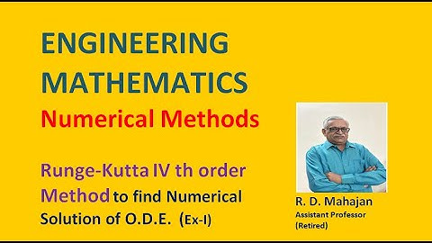 Runge Kutta 4 th order Method _ Ex 1 I Numerical Methods