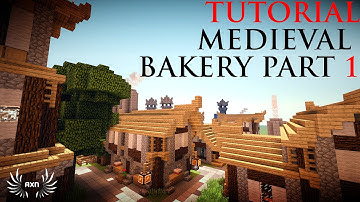 Minecraft - How to Build a Medieval Bakery (Part 1/2)