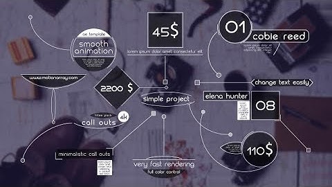 Minimalistic Call Out Titles 4K Motion Graphics Templates