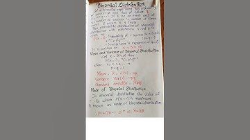 Mean,Variance,mode of Binomial distribution #stats #maths #probability #shorts#mathshorts #education
