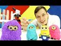 Игры с доктор Ой - Разноцветные Миньоны. Видео для мальчиков и девочек про игрушки из мультфильмов.