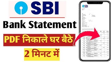 How To Download SBI Bank Statement PDF - SBI Bank Statement PDF Download