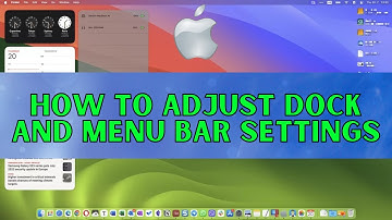 How to adjust dock and menu bar settings in MacOS (2025)