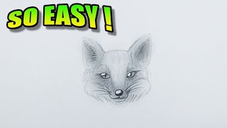 how to draw a fox realistic easy drawings