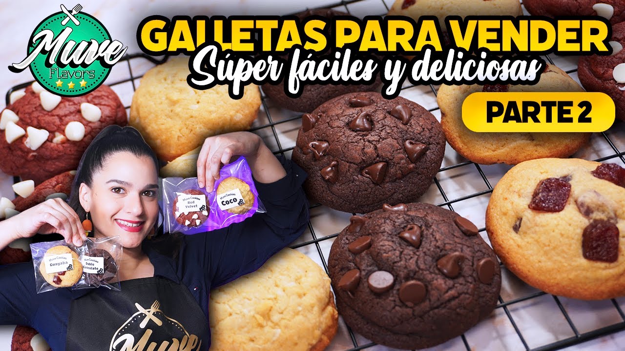 4 SABORES DE GALLETAS CON UNA SOLA MASA 🍪| RECETAS DE GALLETAS FÁCILES | Muve Flavors