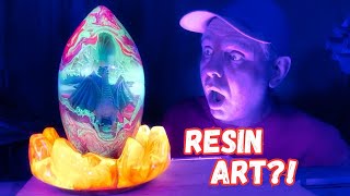 The Ultimate Dragon Egg!  Resin Art - Woodturning