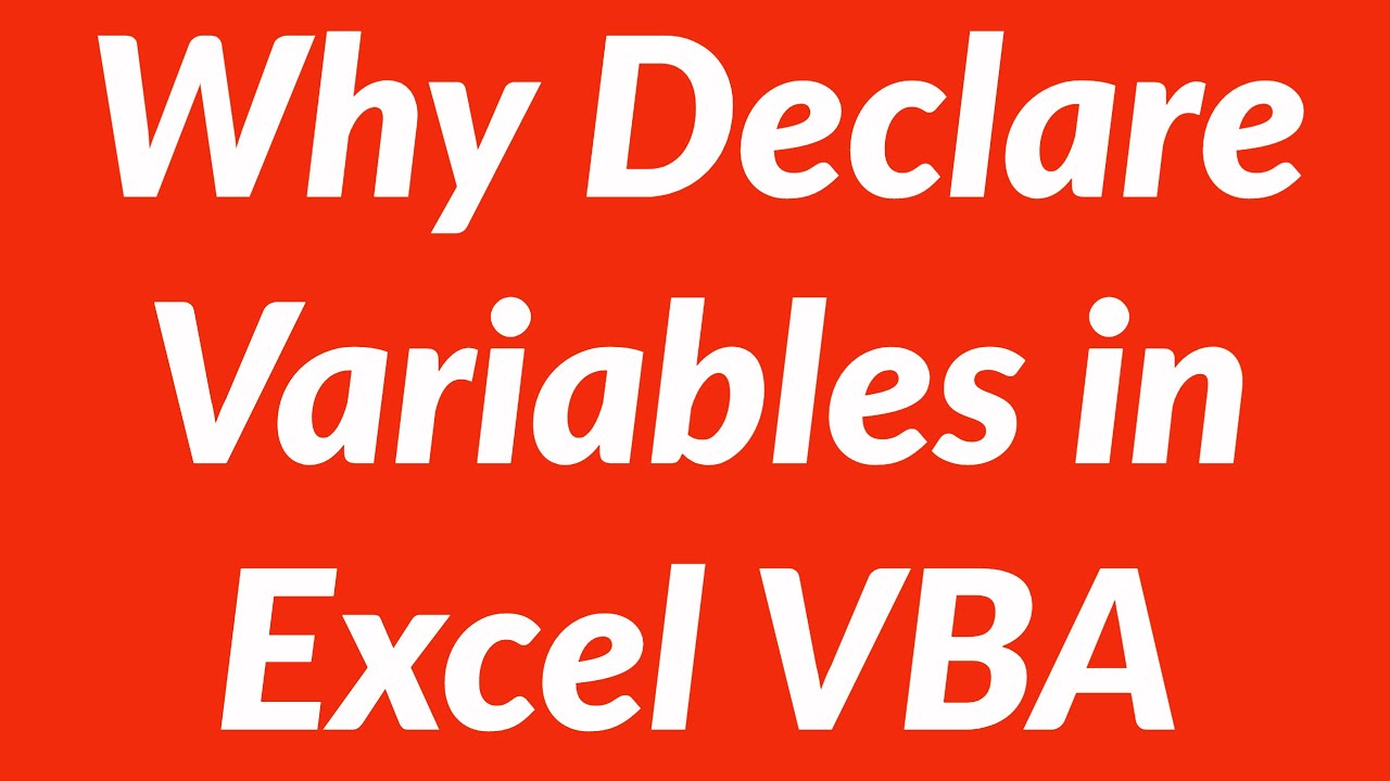 Why it is important to define variables with Dim in Excel ...