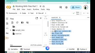 Celebrity Episode 18/19 Working With Files Part 1, Introduction To Python Wealth