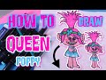 How to Draw Queen Poppy from Trolls Band Together