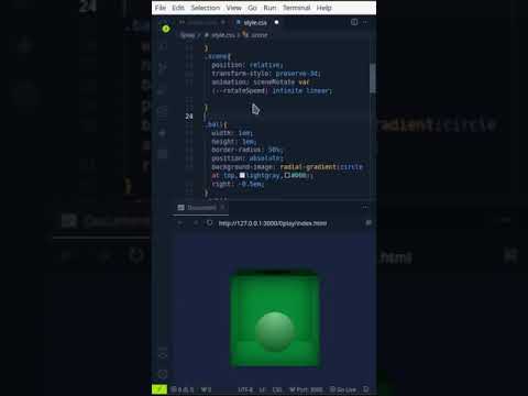 Easy 3D Bouncing Ball - CSS