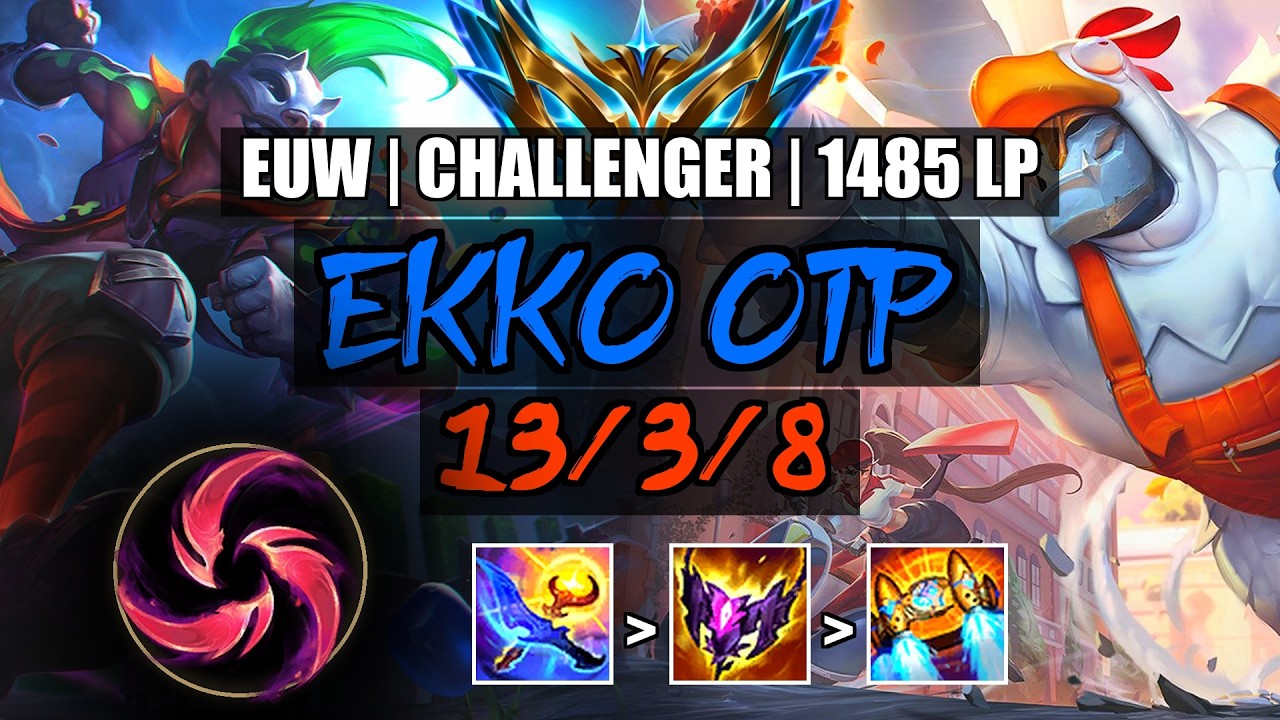 Ekko OTP vs Galio Mid 13/3/8 📈 Comeback | EUW Challenger 1485LP