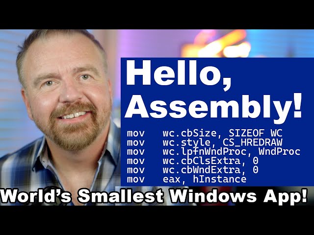 Hello, Assembly!  Retrocoding the World's Smallest Windows App in x86 ASM class=