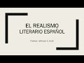El Realismo Literario Español (Clase Virtual de Literatura Española)