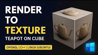 Render to Texture - Teapot on Cube - OpenGL - Windows