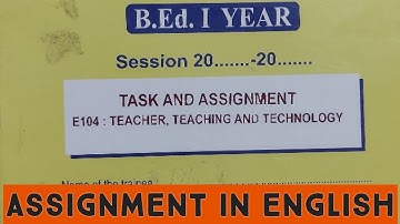 E104:-Assignment Of Teacher Teaching And Teachnology || B.Ed 1st year || शिक्षक शिक्षण और तकनीकी!!