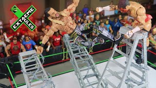 Barbed Wire Ladder Match! Xtreme Championship WWE Action Figure Match