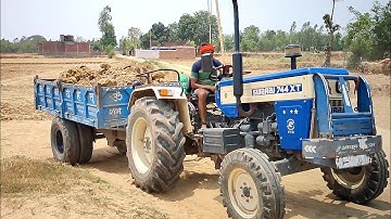 Jcb 3dx Backhoe Machine Loading Mud In Mahindra and Swaraj Tractor| Jcb Tractor Cartoon Gadi