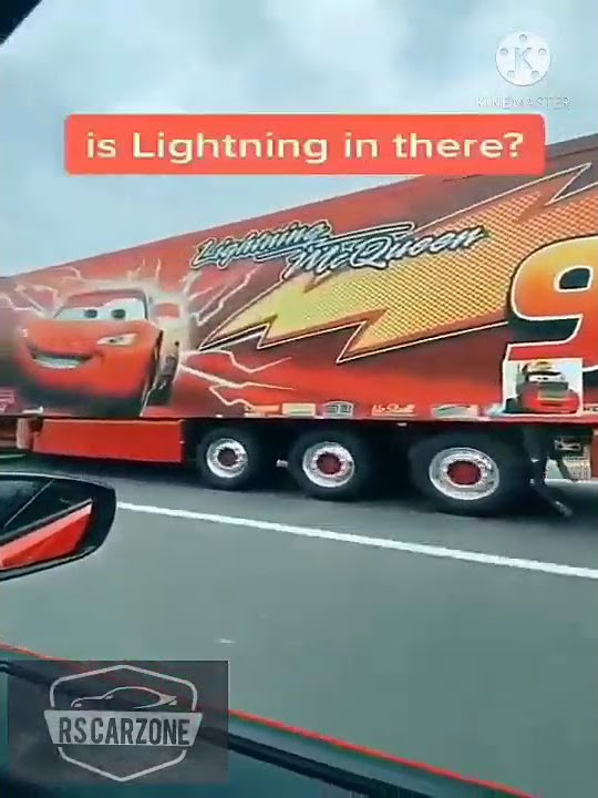 Mack truck on highway Cars movie #cars #cars2 #cars3 #95 #mcqueen #movie #shorts