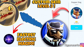 FASTEST MACRO ⚡️ + CUSTOM SKIN LEVEL 3 HACK (AGARIO MOBILE)  اقاريو اسرع ماكرو و كيف تسوي سكن