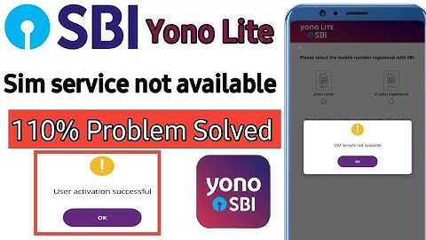 Yono lite Sim service not available Problem Solved! how to solve sim service not available in yono🤔