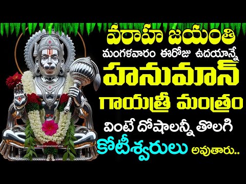 మంగళవారం - హనుమాన్ గాయత్రి మంత్రం వింటే మీ దరిద్రం పోయి ధనవంతులు అవుతారు | Hanuman Gayatri Mantra