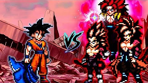 Son Goku DBS V7 OP (all form) VS Fusion Xeno Gogeta SSJ4 V2 OP (Goku & Vegeta) in Jump Force Mugen