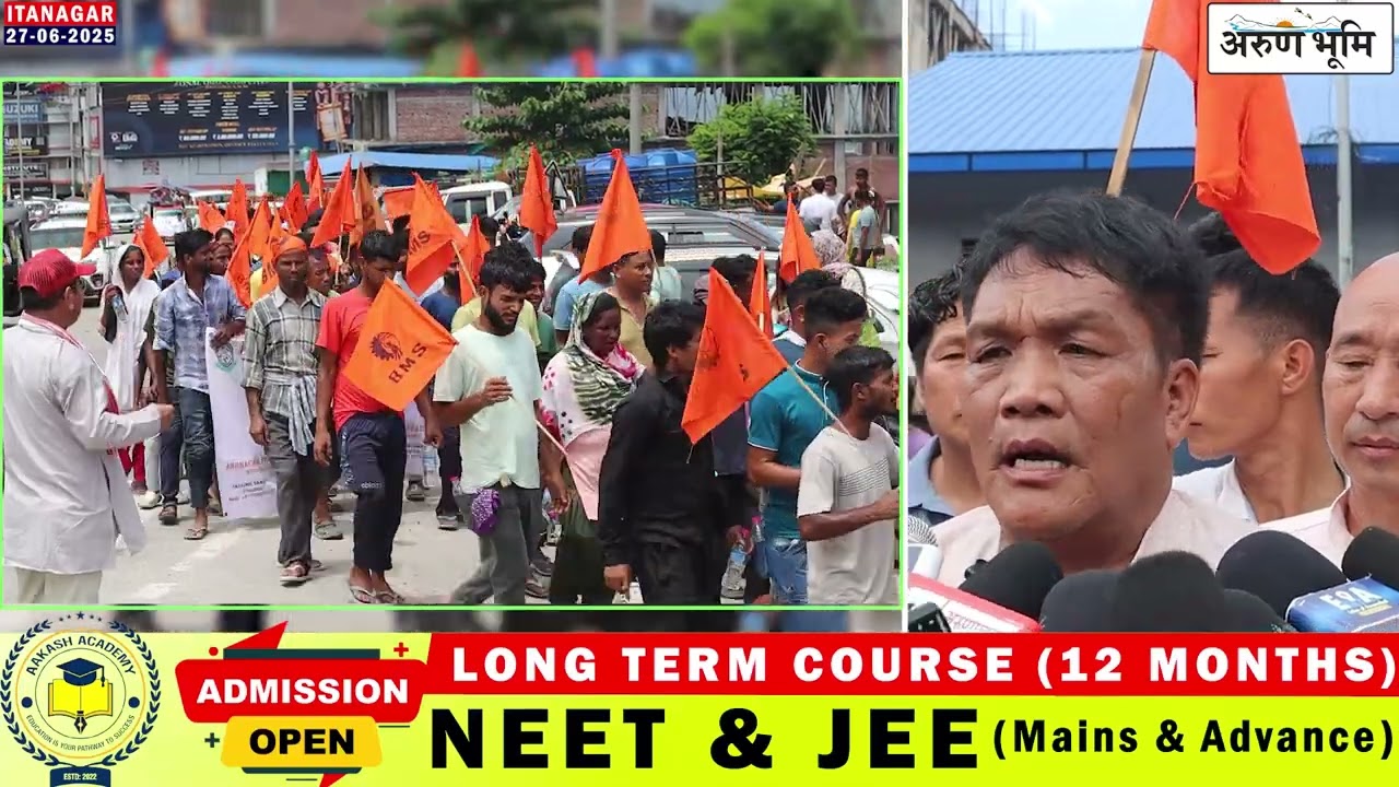 Solidarity Foot March Held in Itanagar Demanding Justice for Prabash Doley.