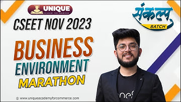 FREE CSEET Nov 23 | CSEET Business Environment  Marathon | CS Shubham Modi Sir