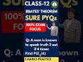 Class12 Maths Probability | Bayes' Theorem | 3-Min PYQs | Most Important | Part-