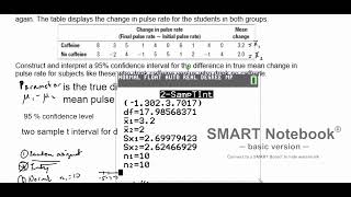 AP Stats 10.2: Two Sample t interval for difference in means