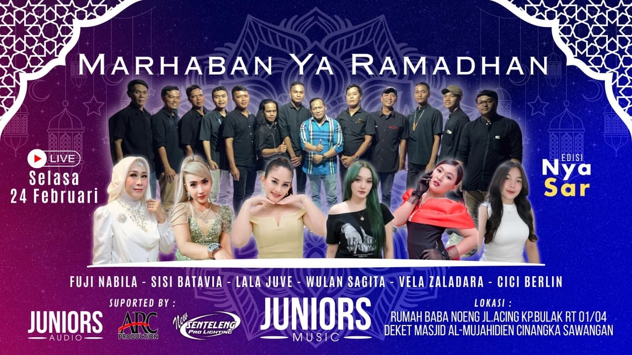 LiveStream Juniors Music Edisi Ramadhan 1447 H |   Selasa 24 Februari 2026
