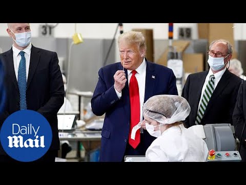 Trump tours Maine medical swab manufacturing plant without mask