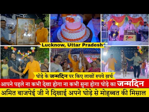घोड़े के जन्मदिन पर किए लाखों रुपये ख़र्च अमित बाजपेई जी ने दिखाई अपने घोड़े से मोहब्बत की मिसाल