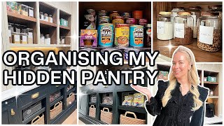 ULTIMATE PANTRY ORGANISATION | Satisfying Clean, Pantry Restock + Hidden Pantry Room Tour