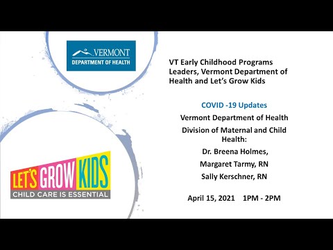 Opportunity to Ask Vermont Dept. of Health Questions & Discussion for VT COVID-19 Response (4/15/21)