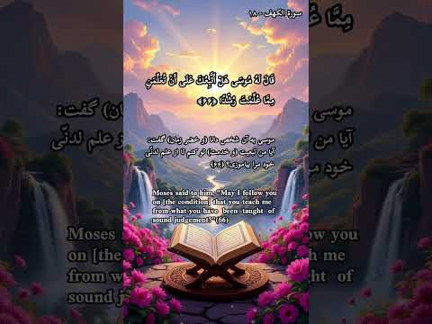 آیات ۶۵تا۷۰ سوره کهف آغاز سفر موسی با خضر سفری پر از اسرار الهی