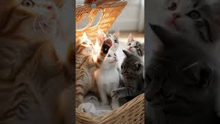 Cutest surprise! 4 little colorful kittens 😻#catshorts #cutekittens #reallife #viralcat #handplay