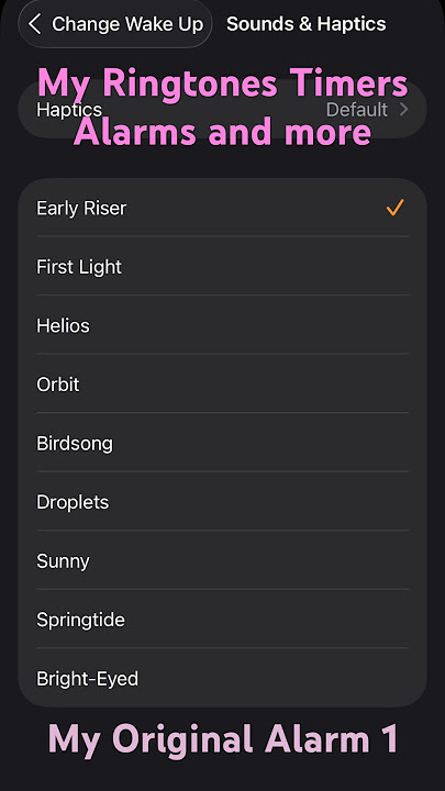 My Ringtones, Timers, Alarms and more #iphone #iphonealarmclock #alarm #alarmclock #timer #ringtone