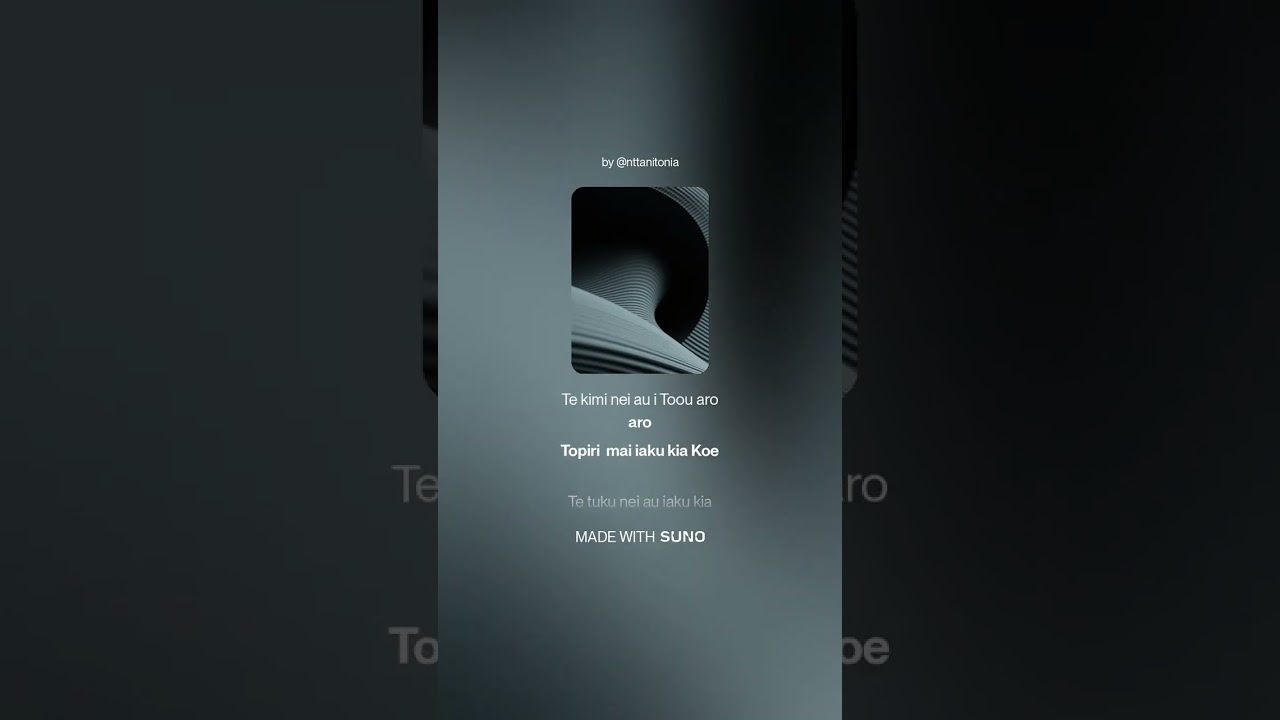 VAERUA TAPU, E  INANGARO AU IA KOE