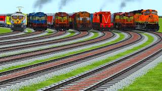 SEVEN TRAINS PASSING BY DIAMOND RAILROAD TRACK RISKY RAILROAD TRACK || trains Crossing || #railroad  screenshot 4