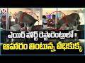 Shocking Scene : Street Dog Spotted Eating Food At Airport Restaurants | V6 News